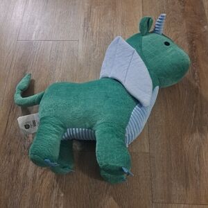 Authentic Kids Green Blue Plush Dragon Soft Toy for Kids
